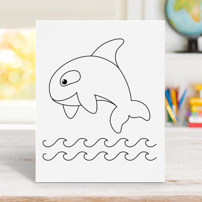 Poster Page Coloriage de baleines Orca (Créateur téléchargé)