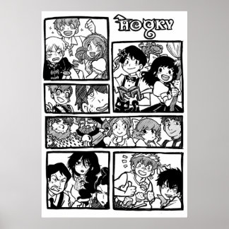 Poster Page de bande dessinée