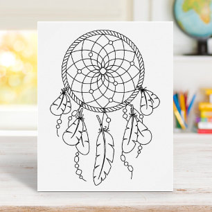 Poster Page de coloriage de Boho Dreamcatcher
