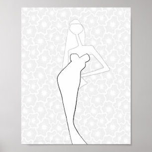 Poster Page de coloriage de mode élégante illustrée