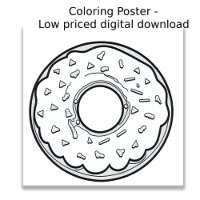 Page de coloriage - Donut!, Coloriez votre propre