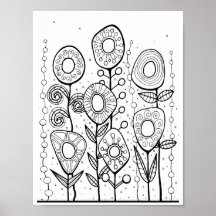 Page de coloriage Jardin Fleur Gem Art