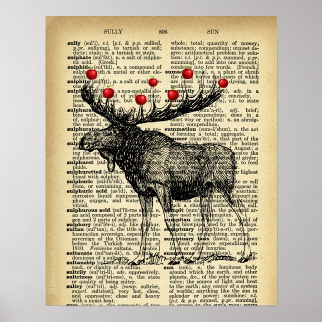 Poster Page de dictionnaire d'antiquités des papillons d' (Devant)