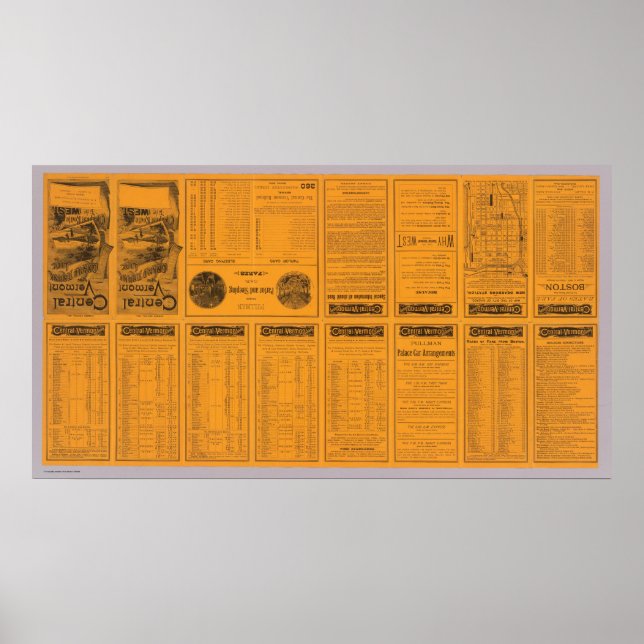 Poster Page de texte Central Vermont, Grand Trunk Line (Devant)
