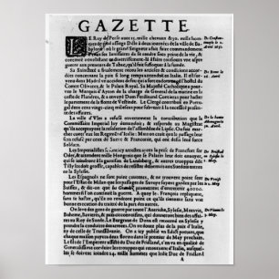 Poster Page de texte de 'La Gazette