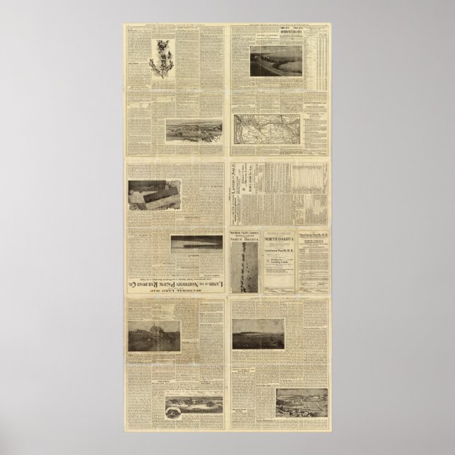 Poster Page de texte des concessions foncières du Dakota  (Devant)