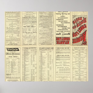 Poster Page de texte Ligne côtière atlantique