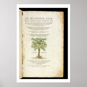 Poster Page de titre de 'De Historia Stirpium Commentarii