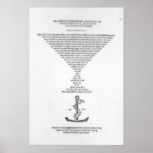 Poster Page de titre des Adages d'Erasmus