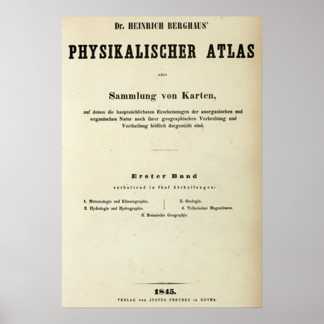 Poster Page de titre Dr Heinrich Berghaus (Devant)