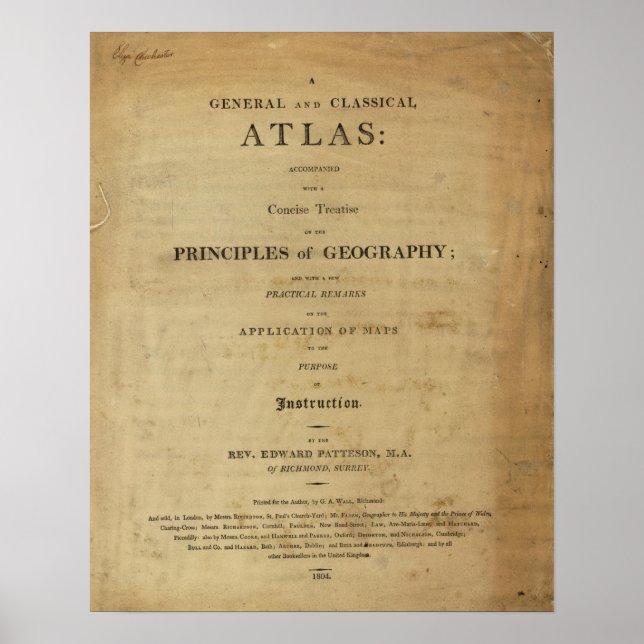 Poster Page de titre Général & atlas classique (Devant)