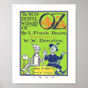 Poster Page de titre illustrée de The Wonderful Wizard of