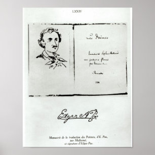 Poster Page de titre 'Les Poemes' par Edgar Allan Poe