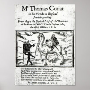 Poster Page de titre, Les voyages de Thomas Coryat en Ind