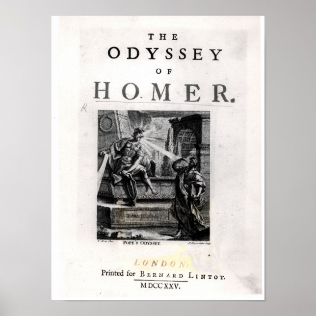 Poster Page de titre 'L'Odyssée' par Homer (Devant)