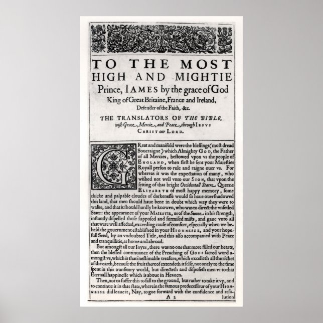 Poster Page dédiée dans 'La Sainte Bible' (Devant)