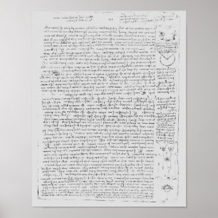 Poster Page du Codex Leicester, 1508-12