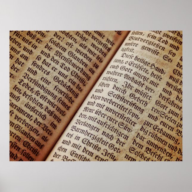 Poster Page du livre biblique écriture texture (Devant)