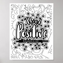 Page Pense Positif - Coloriage