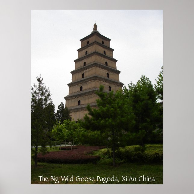 Poster Pagode de la grande oie sauvage de Xi'an (Devant)