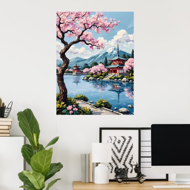 Poster Pagode Japonaise Lakeside (Bureau à domicile)