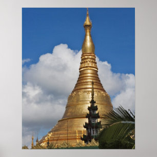 Poster Pagode Shwedagon, Yangon, Myanmar