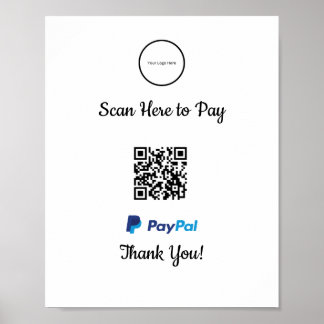 Poster Paiement mobile Paypal | Analyser pour payer
