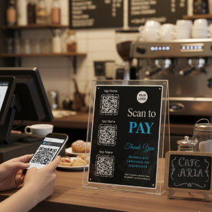 Poster Paiement par Code QR - Logo de l'entreprise pour p