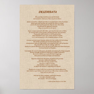 Poster Paille de Desiderata