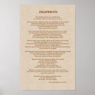 Poster Paille de Desiderata