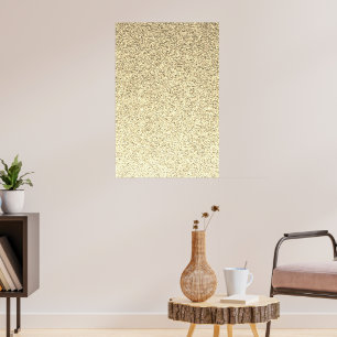 Poster Paillettes scintillantes légères dorées