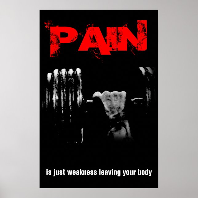 Poster Pain Bodybuilding Fitness Inspiration (Devant)