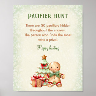 Poster Pain d'épices classique Baby shower Pacifique jeu