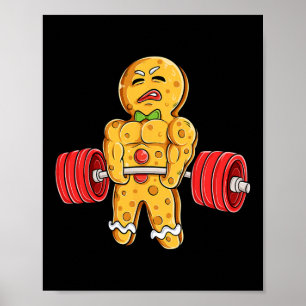 Poster Pain d'épices Homme Gym Bodybuilding Poids Chr