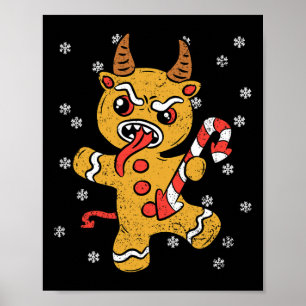 Poster Pain d'épices Homme Krampus Pyjama de Noël X mas C