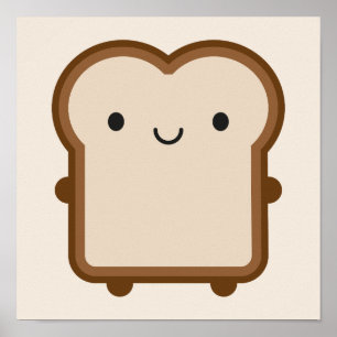 Poster Pain Kawaii / Toast