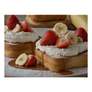 Poster Pain perdu à la fraise et à la banane