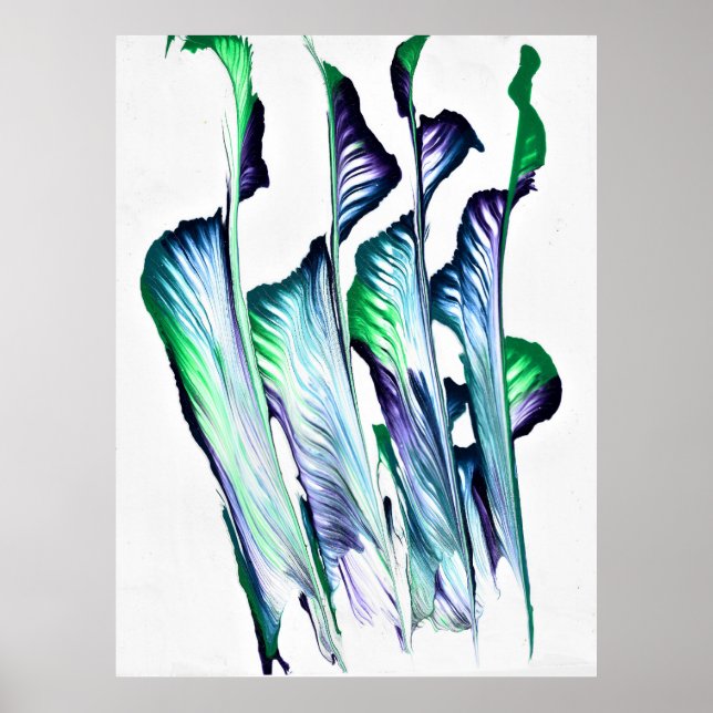 Poster Pain Remover 1 Purple Flower Abstract Art Print (Devant)