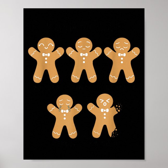 Poster Pain Scale Gingerbread, Funny Gingerbread Christma (Devant)
