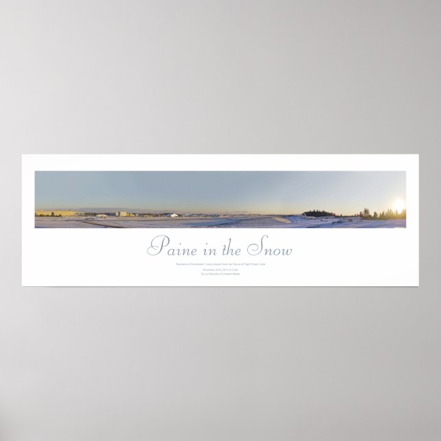 Poster Paine dans l'impression neige (Devant)