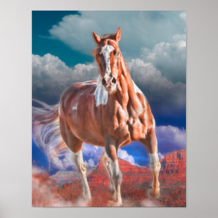 Poster Paint Horse "Whirlwind of the Southwest"