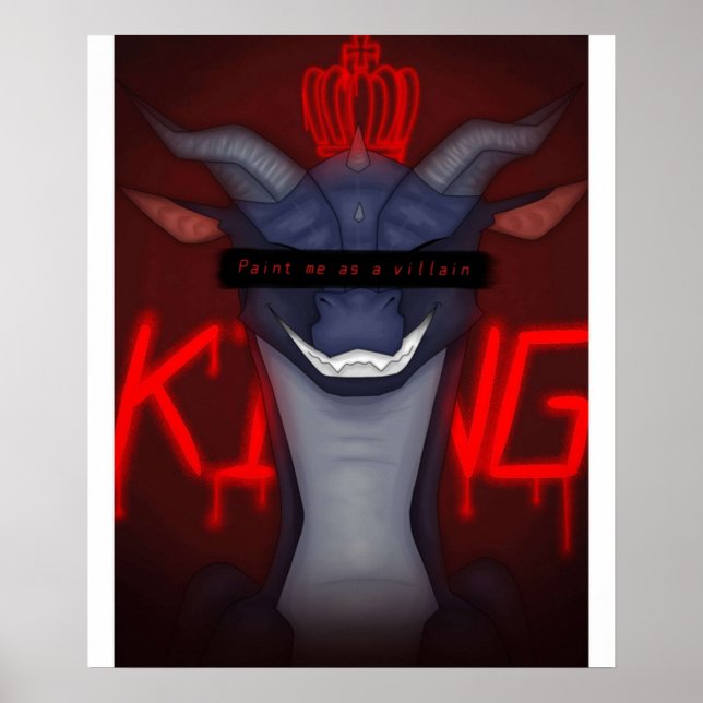 Poster Paint me as a villain Darkstalker Wings of Fire Cl (Devant)