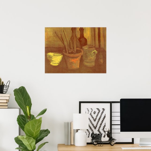 Poster Paintbrusks Still Life dans un Pot Vincent van Gog (Bureau à domicile)
