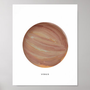 Poster Painted Planet Vénus Art Print