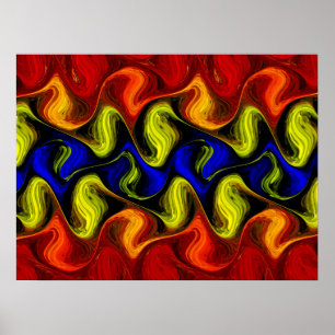 Poster Painterly Fire Abstract