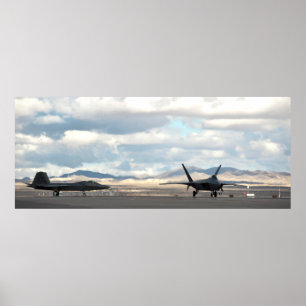 Poster Pair of F-22 Raptor Aircraft