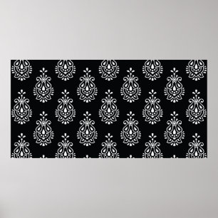 Poster paisley seamless pattern