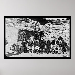 Poster Paiute Indian Adobe House 1912