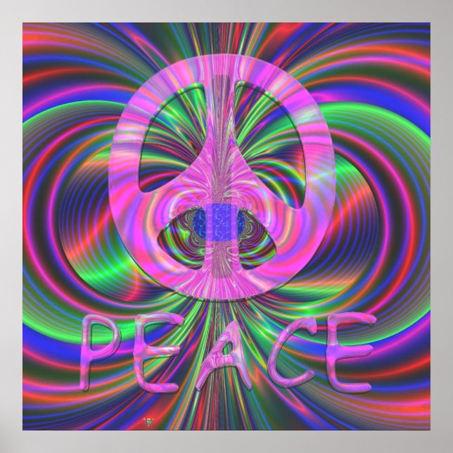 Poster Paix. 24X24 (Devant)