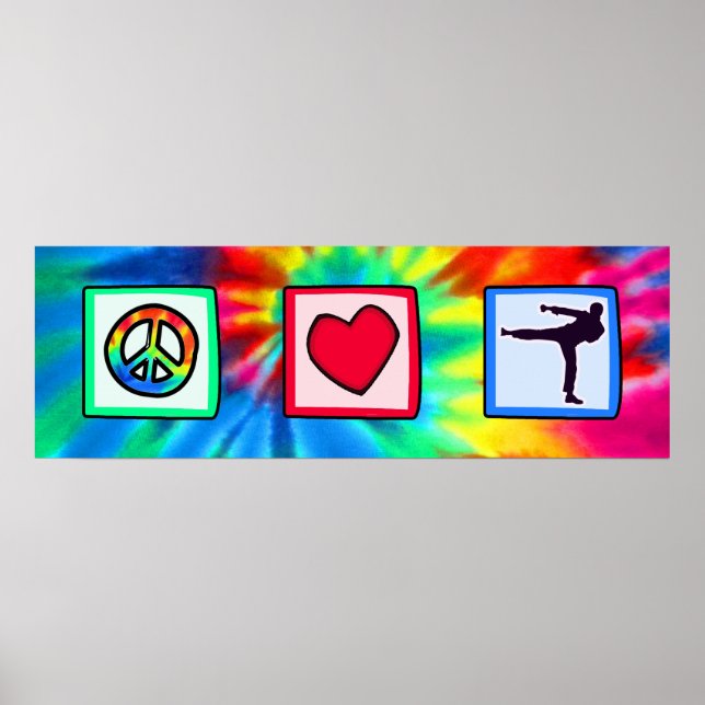 Poster Paix, Amour, Arts Martiaux (Devant)